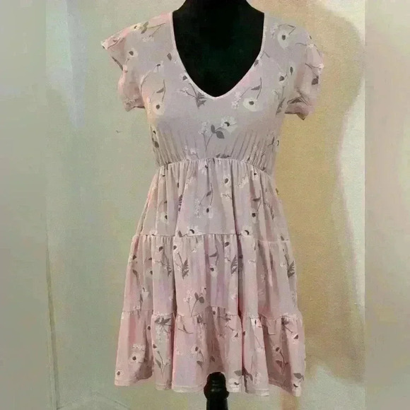 No Boundaries Pink Floral Sleeveless Midi Dress - Picture 1 of 6